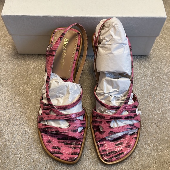 Sies Marjan Maya embossed lizard heel PINK - Picture 4 of 7